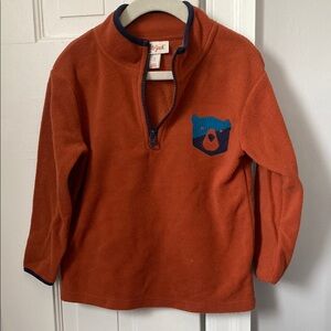 Orange Fleece Kids Half Zip Pullover and matching pants Size 4T